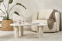 Hanah Home Bloom Juego de Mesas de Café - Crema